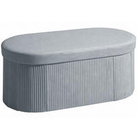 TRUHENBANK DE-07217 klappbar mit Samt-Optik Dunkelgrau - Dunkelgrau, Textil (38/35/76cm) - ComfortXL