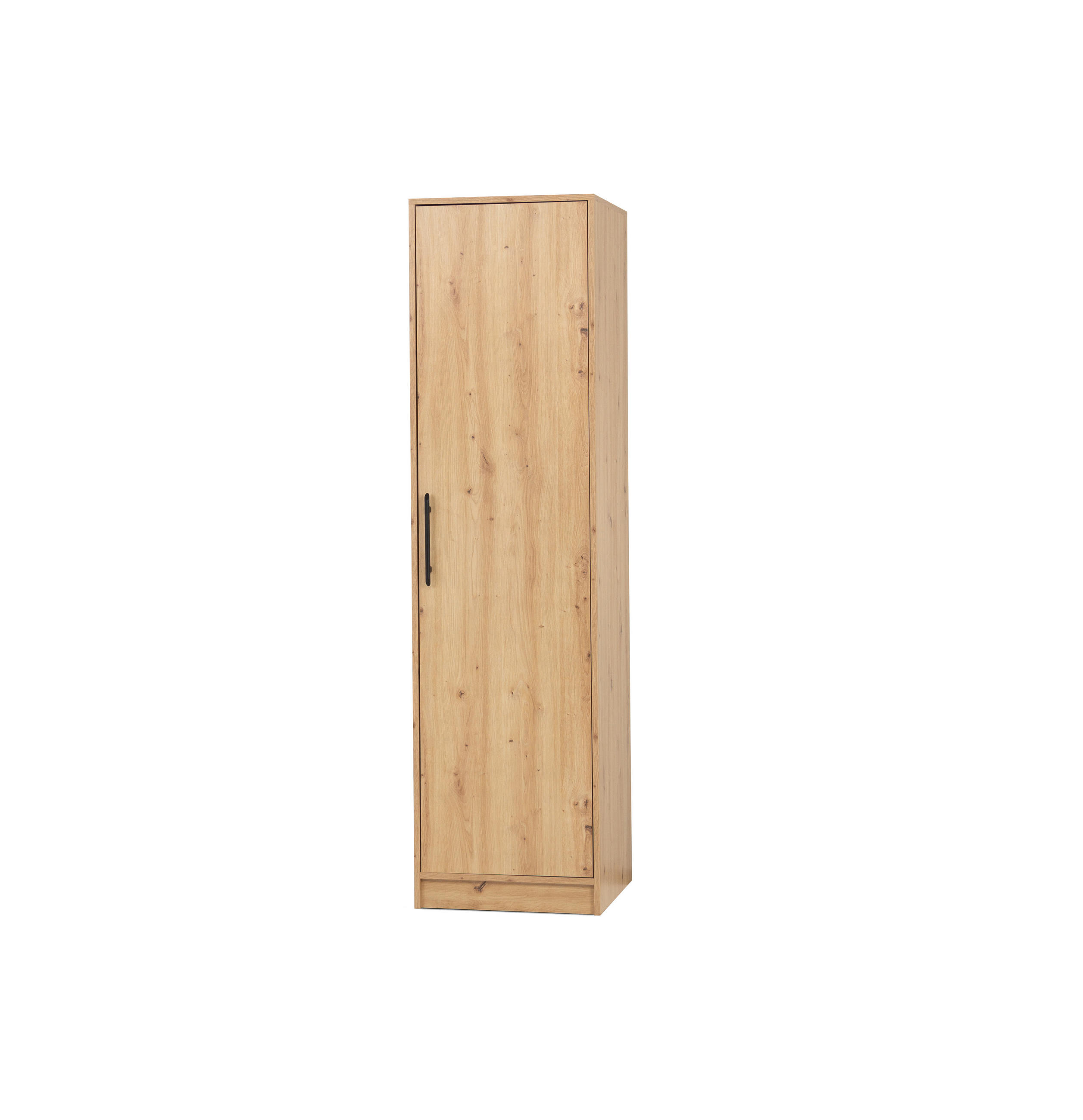 DREHTÜRENSCHRANK VANO 50/190/56cm 1-türig Eiche Artisan - Eiche Artisan, Holzwerkstoff (50/190/56cm) - MASSENO