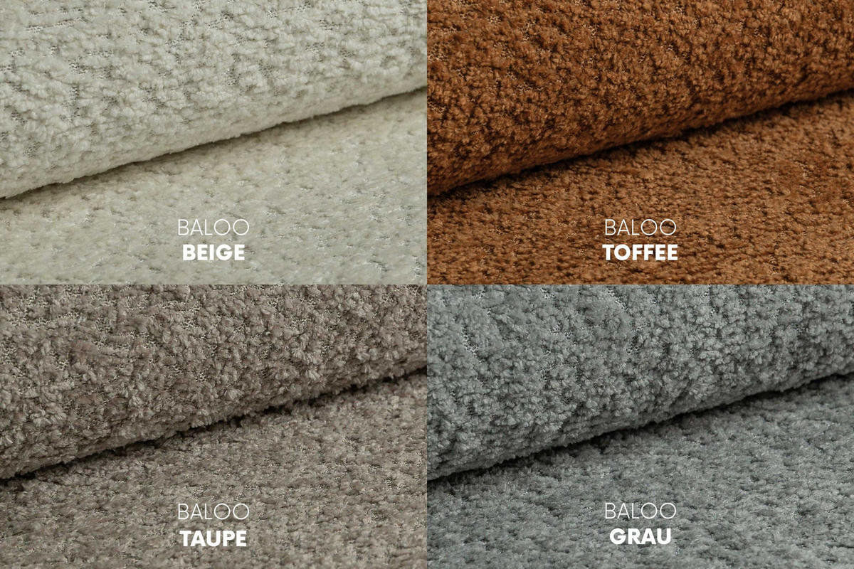 POLSTERBETT Mit Bettkasten, Bouclé-Stoff Coral, Beige, 120x200 cm, ABIK - Beige, Holz (120/200cm) - Kaiser Möbel