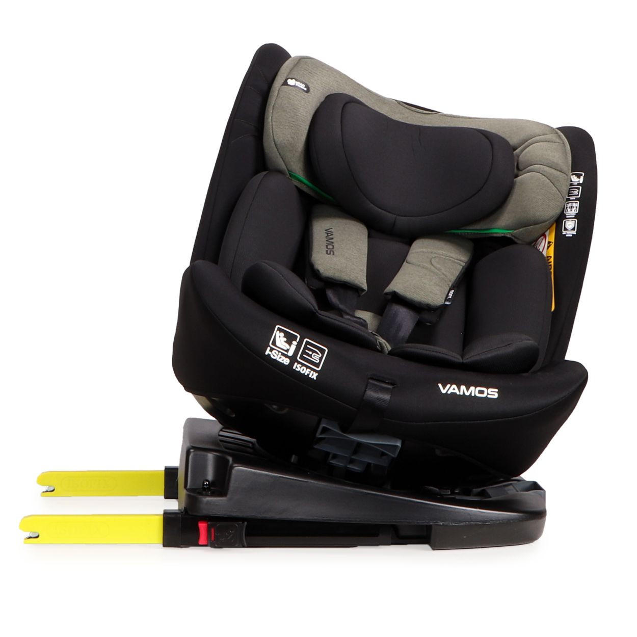KINDERSITZ Vamos i-Size grün (40-150cm) Gruppe 0/1/2/3 Isofix Top Tether Gurt - Grün, Kunststoff (45/69/56cm) - Moni