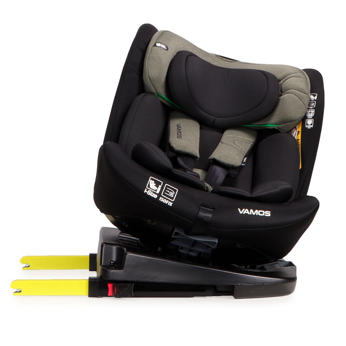 KINDERSITZ Vamos i-Size grün (40-150cm) Gruppe 0/1/2/3 Isofix Top Tether Gurt - Grün, Kunststoff (45/69/56cm) - Moni