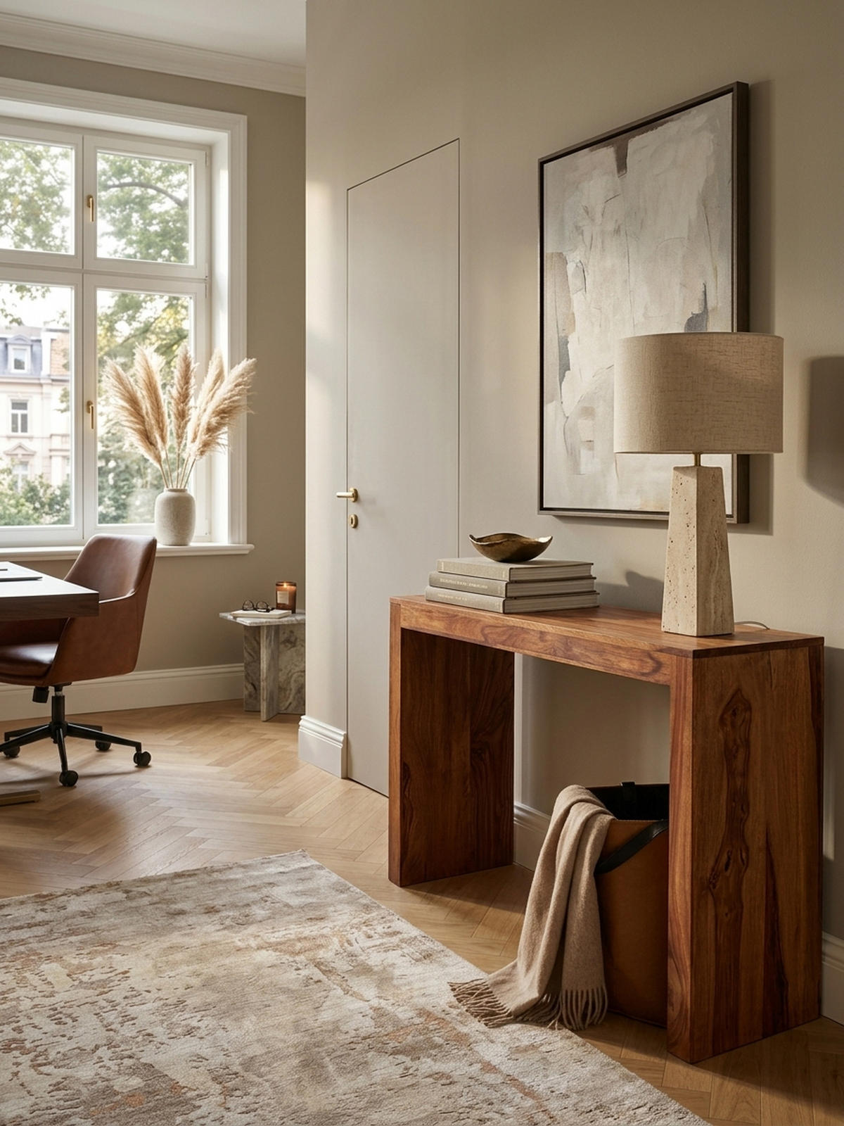 KONSOLENTISCH – Massivholz, platzsparend, Landhausstil, stabiles Gestell - Braun, Holz (40/115/75cm) - KADIMA DESIGN