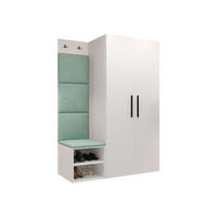 GARDEROBEN-SET Medi IV - Schwarz/Weiß, Holzwerkstoff/Kunststoff (80/191/50cm) - MIRJAN24