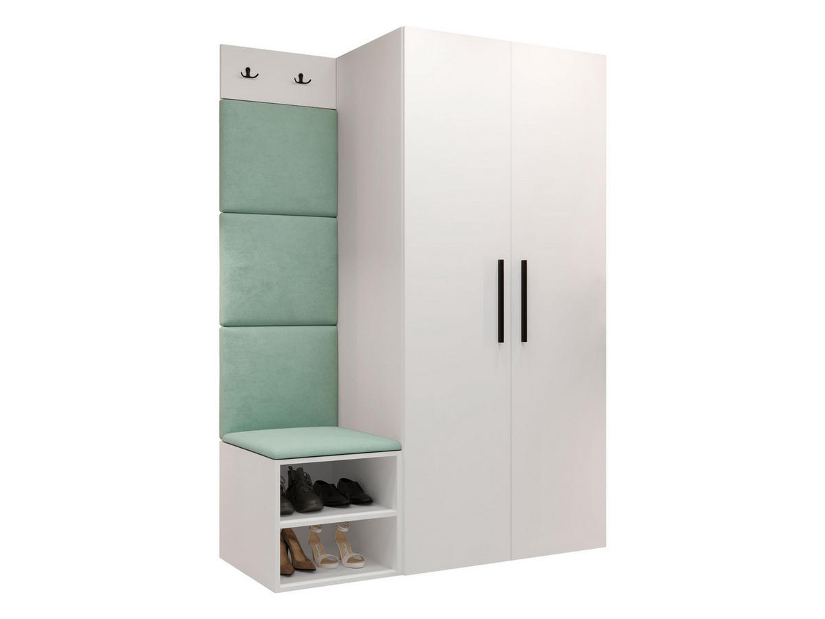 GARDEROBEN-SET Medi IV - Schwarz/Weiß, Holzwerkstoff/Kunststoff (80/191/50cm) - MIRJAN24