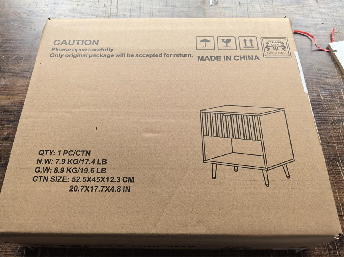 NACHTTISCH 45/53/40 cm Walnuss aus MDF mit Schublade - Walnussfarben, Holzwerkstoff (45/53/40cm) - OKMYHOME