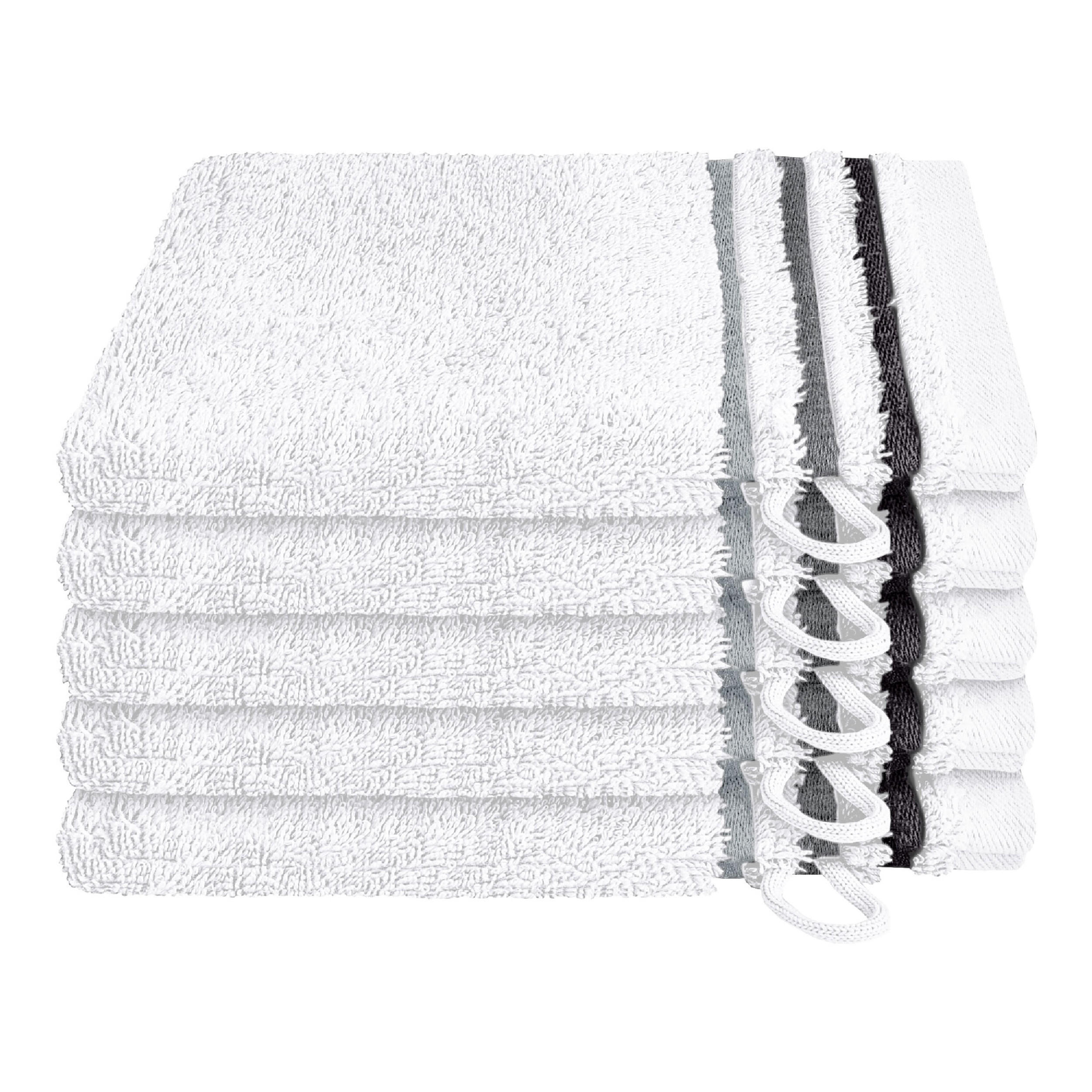 WASCHHANDSCHUHSET Skyline Color - 5-teilig - 16 x 22 cm - Weiß - Weiß, Textil (16/22cm) - SCHIESSER