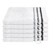 WASCHHANDSCHUHSET Skyline Color - 5-teilig - 16 x 22 cm - Weiß - Weiß, Textil (16/22cm) - SCHIESSER