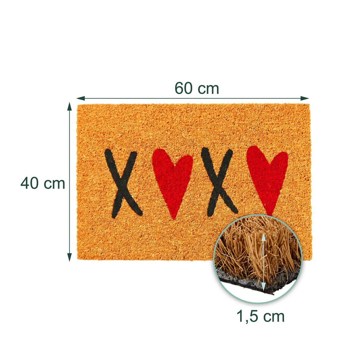 ROHOŽ - viacfarebná, textil/plast (60/40cm) - Relaxdays