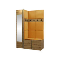 GARDEROBEN-SET Orion X - Eiche Artisan/Orange, Holzwerkstoff/Kunststoff (124/186/46cm) - MIRJAN24