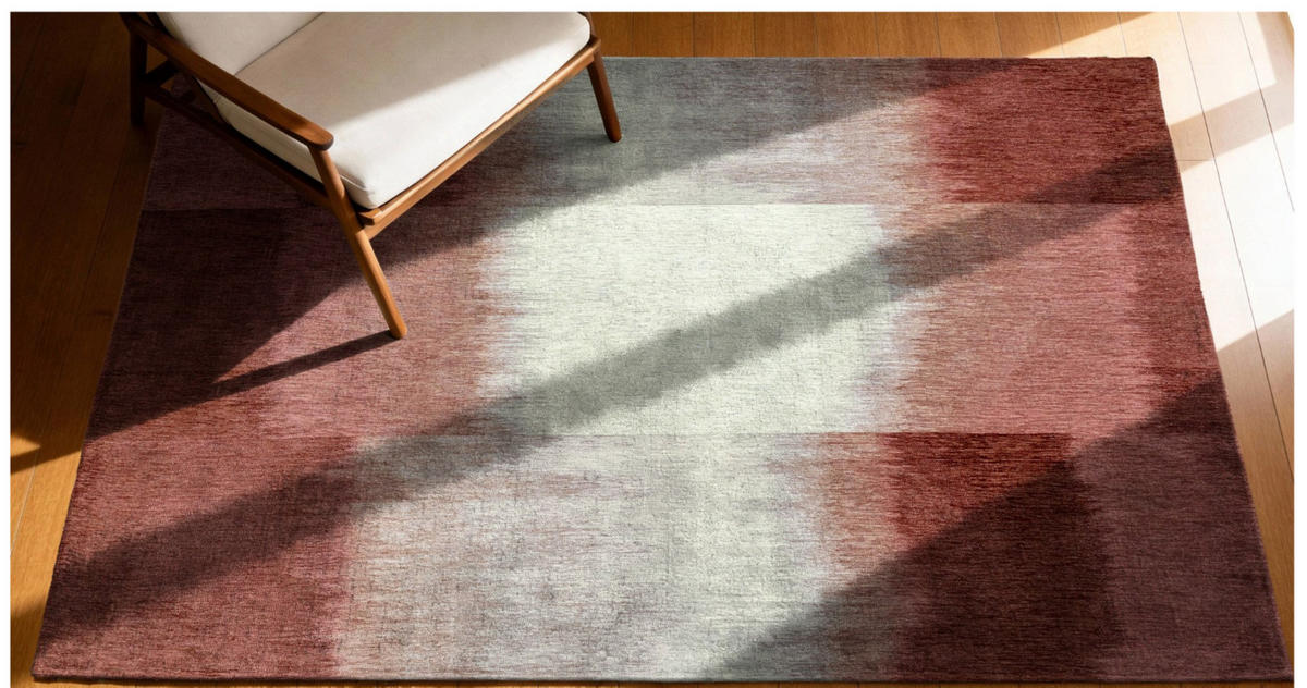 TEPPICH modern Flachgewebe NAGOYA Rot 170x240 cm Rot 170 x 240 cm - Rot, Textil (170/240cm) - Novatrend