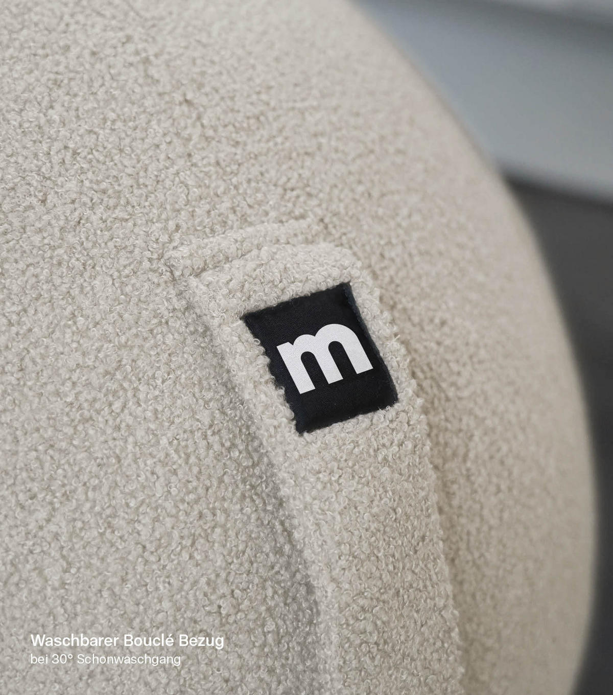 SITZBALL Der Runde - Beige, Textil (65/65/65cm) - Mokebo