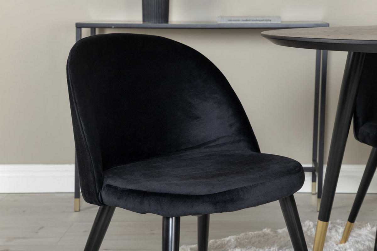 TISCHGRUPPE Schwarz - Schwarz, Holzwerkstoff (115/75/115cm) - ebuy24