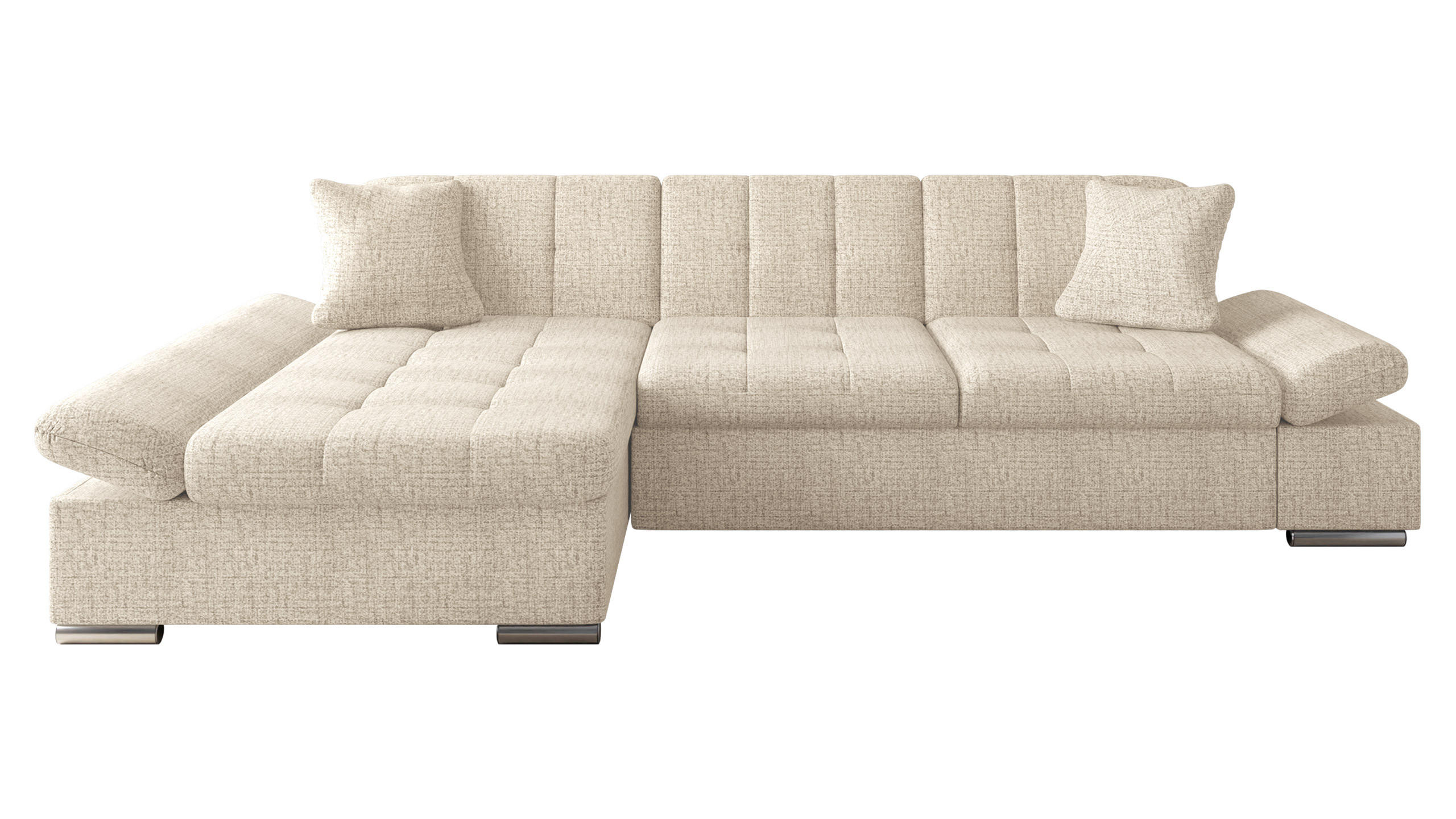 ECKSOFA Malwi, Seite: Links - Sahara, Holz/Textil (278/161cm) - MIRJAN24