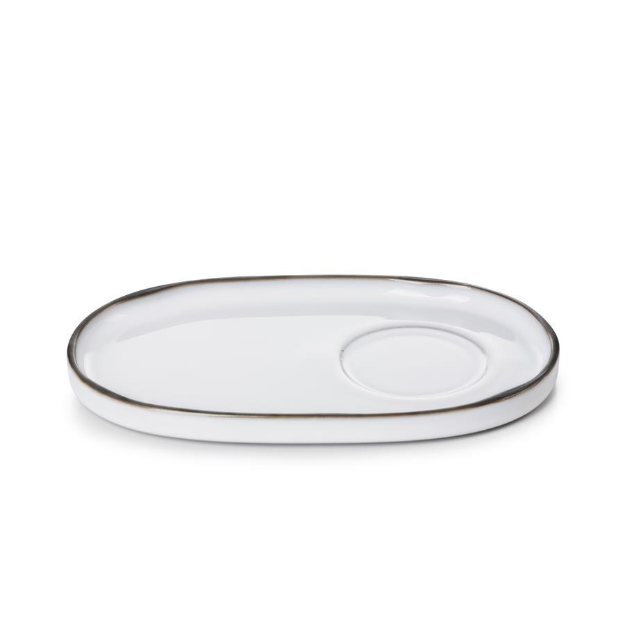 UNTERTASSE CARACTERE 18 x 11,1 x 1,5 cm Kumuluswolke weiß - Weiß, Keramik (18/11.1/1.5cm) - Revol Porcelaine France