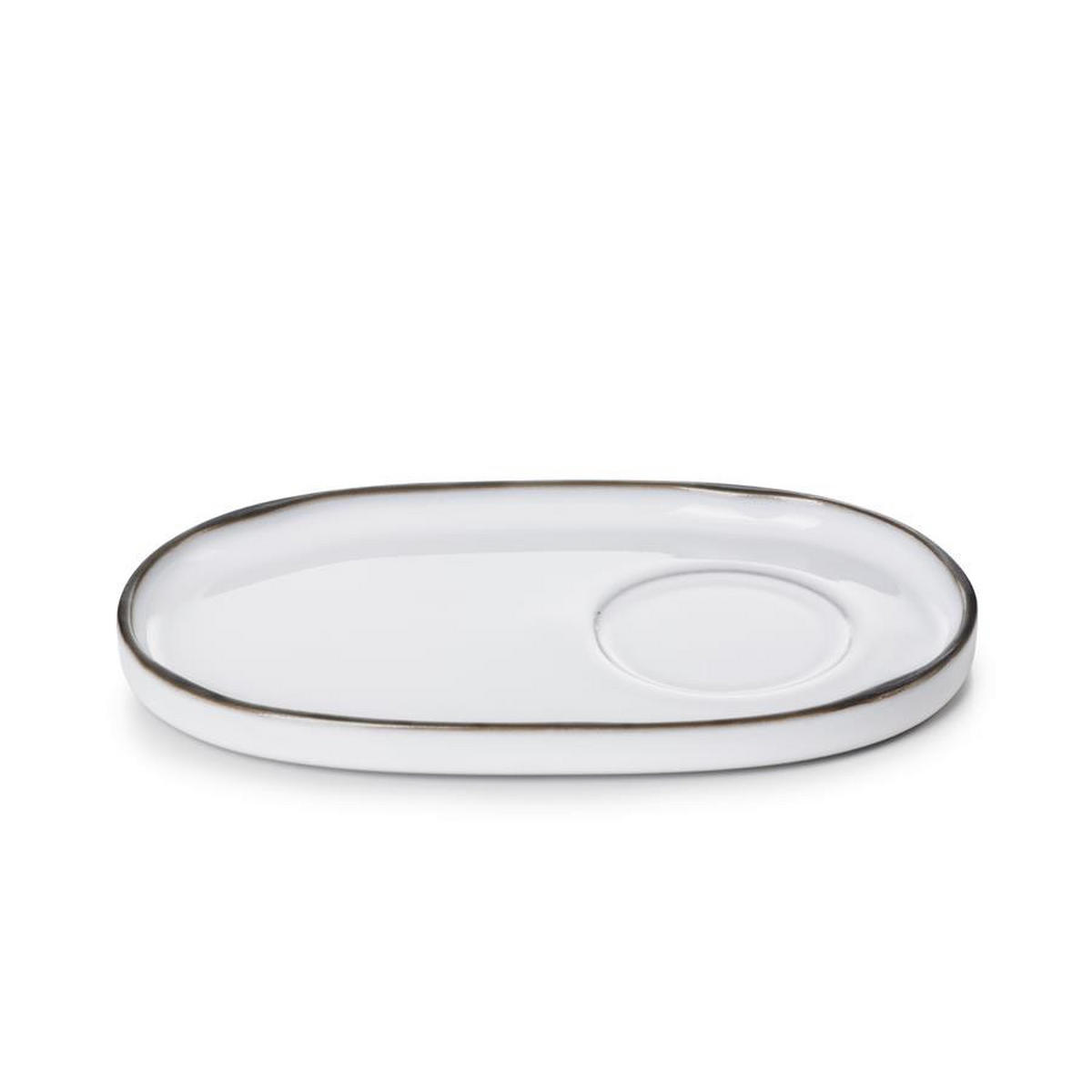 UNTERTASSE CARACTERE 18 x 11,1 x 1,5 cm Kumuluswolke weiß - Weiß, Keramik (18/11.1/1.5cm) - Revol Porcelaine France