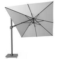 AMPELSCHIRM rechteckig 3.5 x 2.6 m Challenger T² Basic 360° kippbar hellgrau/anthrazit - Hellgrau, Metall (260/350cm) - Platinum