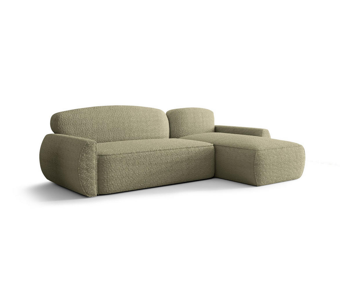 ECKSOFA mit Schlaffunktion LUCAS Quelle 06 Rechts - Beige, Textil (240/145cm) - Bedante