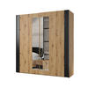 SCHWEBETÜRENSCHRANK SIGNORA 200/213/64 cm 2-türig mit Spiegel Eiche Artisan - Eiche Artisan, Holzwerkstoff (200/213/64cm) - MASSENO