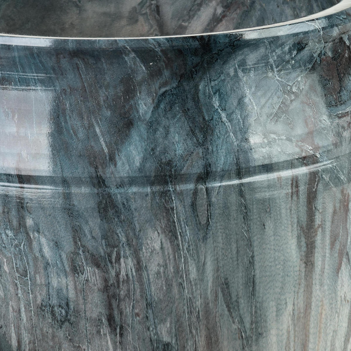 BLUMENTOPF Neva Marble 2er Set Blau 30,5x30,5x30,5/20,5x20,5x23 cm Keramik - Blau, Keramik (30.5/30.5cm) - Mondex