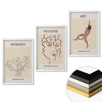 WANDBILDER 3er-Set - 40x60 cm Weißer Rahmen - Stilvolle Grafiken, Blumen, Figuren - Weiß, Kunststoff (40/60cm) - ArtPrintCave