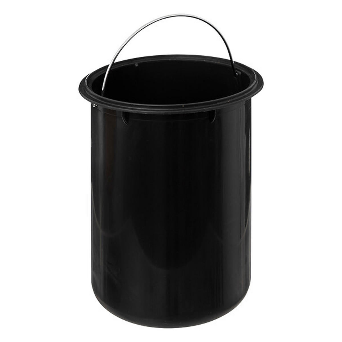 ABFALLEIMER Lea, mit Soft Close, Weißblech, Kunststoff, Bambus, Weiß marmoriert, 3 L - Weiß, Metall (16.8/25/16.8cm) - 5five Simply Smart
