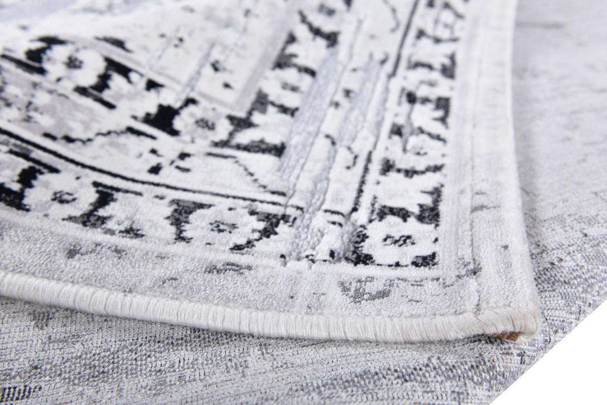 FLACHWEBETEPPICH Orelia 195x280 cm - Silberfarben, Textil (195/280cm) - Gino Falcone