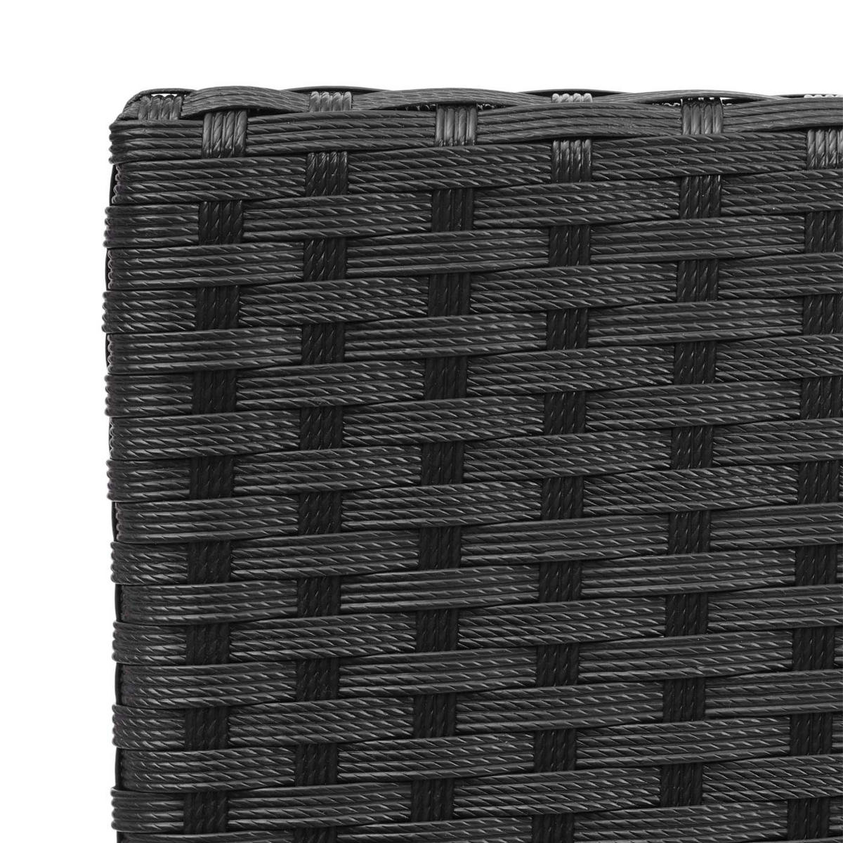 GARTEN-SET Schwarz Kissen Dunkelgrau - Schwarz, Metall - PROREGAL