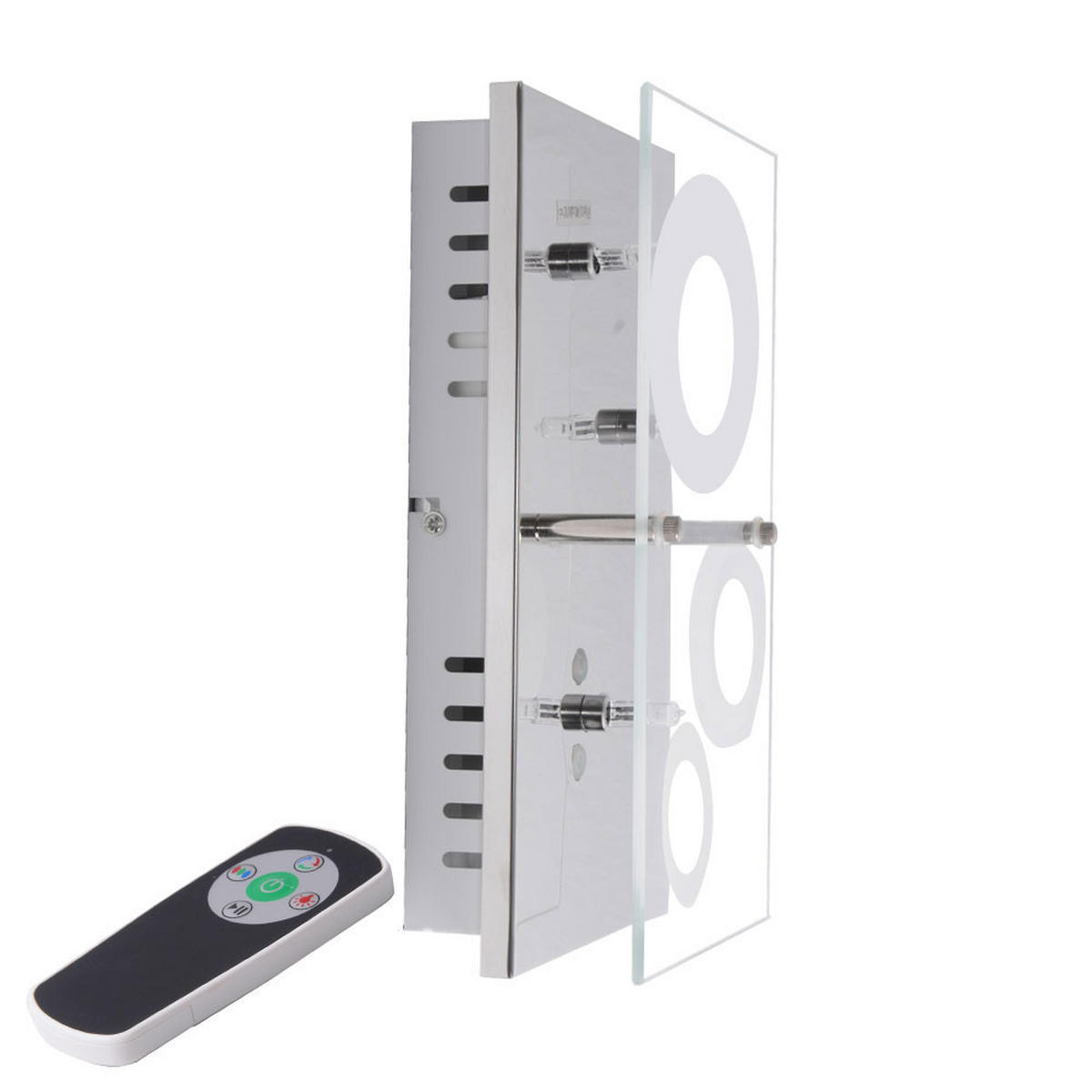 LED WANDLEUCHTE SATORI Silber Metall Glas - Silberfarben, Glas (8/16/27cm) - Brilliant