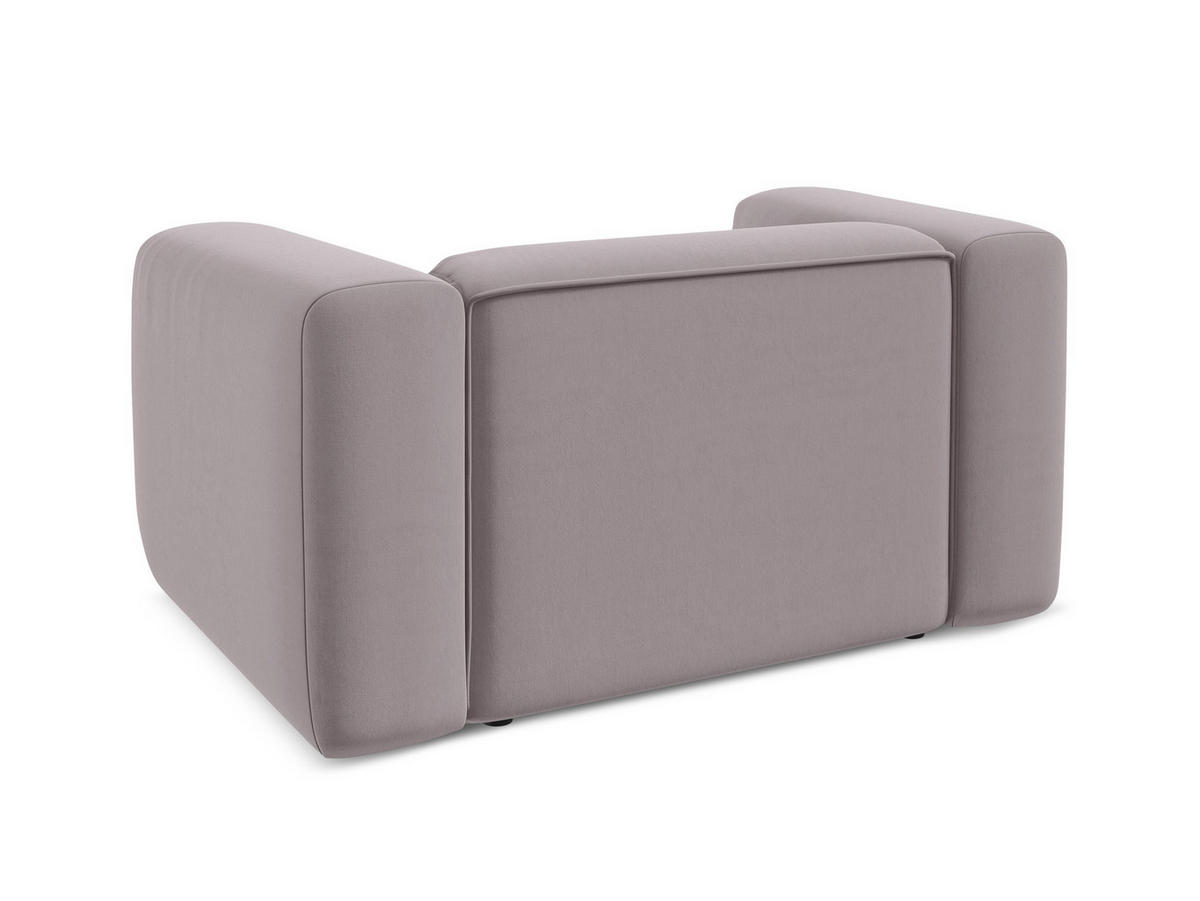 SESSEL Samt Stoff Violett - Lila/Flieder, Kunststoff/Textil (137/70/89cm) - Makamii