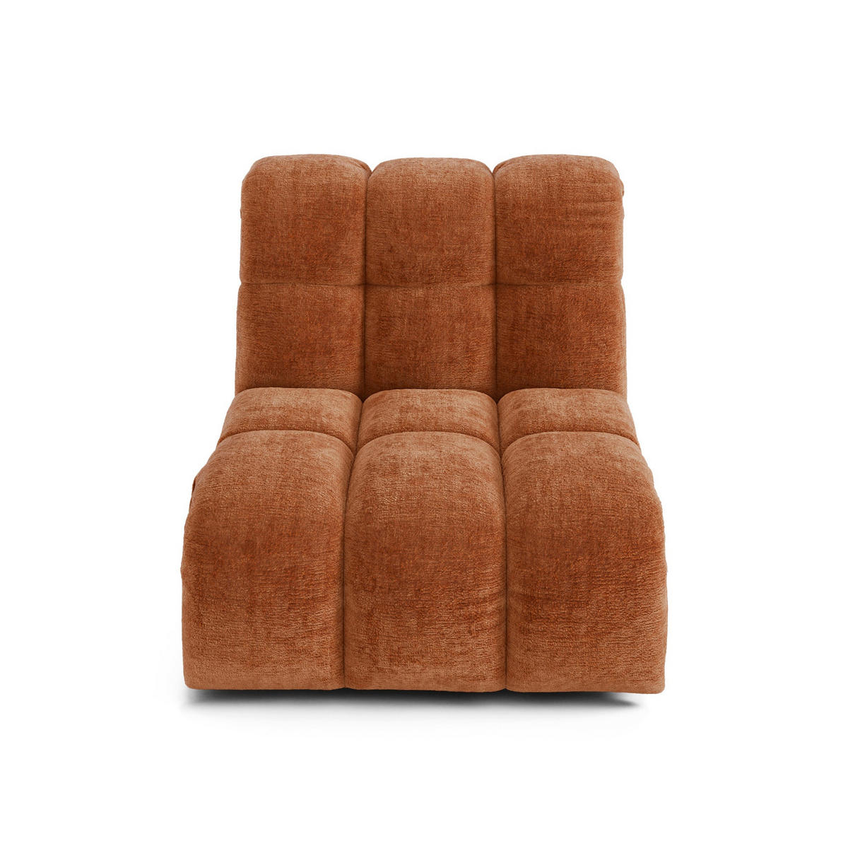 MODULARER Drehsessel SEVEN Geprägter Samt Terrakotta 81cm - Dunkelorange/Terracotta, Textil (81/77/98cm) - Premium Interiors
