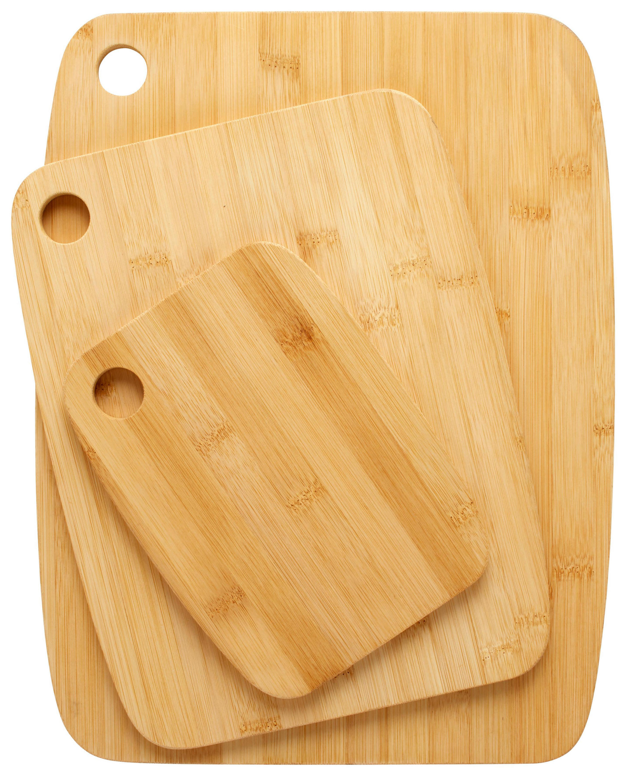 SCHNEIDEBRETT Jens aus Bambus, 3-teilig - Naturfarben, Holz (1/1cm) - Zandiara