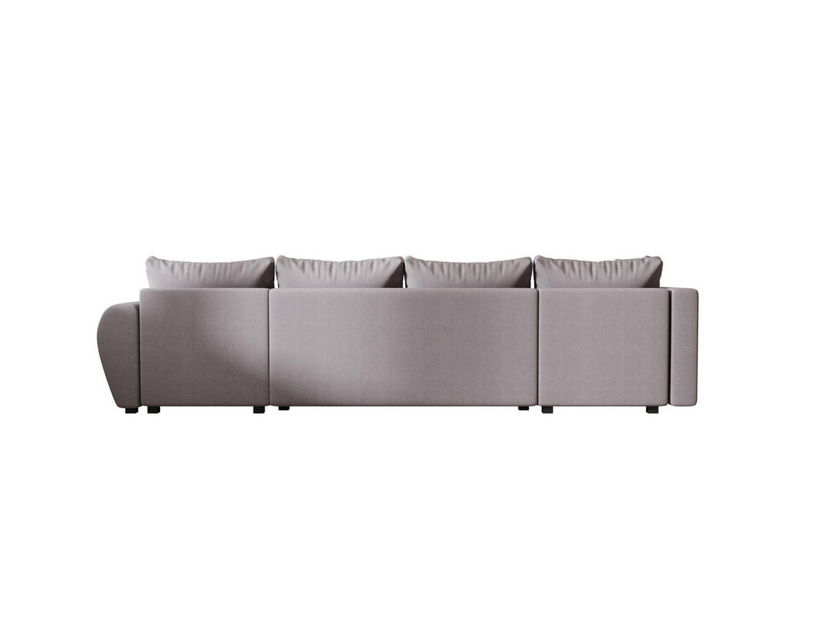 WOHNLANDSCHAFT MOLISA U PLUS Cosmic 160 Rechts mit Schlaffunktion - Grau, Textil (303/82/208cm) - Bedante