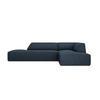 ECKSOFA rechts Ruby aus strukturiertem Stoff marineblau 4 Sitzplätze - Blau, Textil (180/273cm) - Micadoni