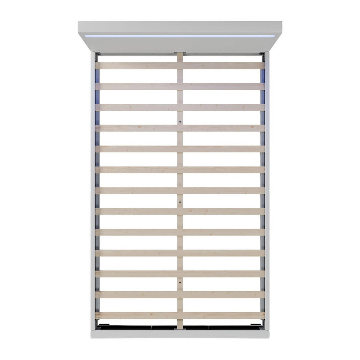 POLSTERBETT Verona mit Matratze und LED weiß 120x200cm - Weiß, Textil (120/200cm) - Juskys