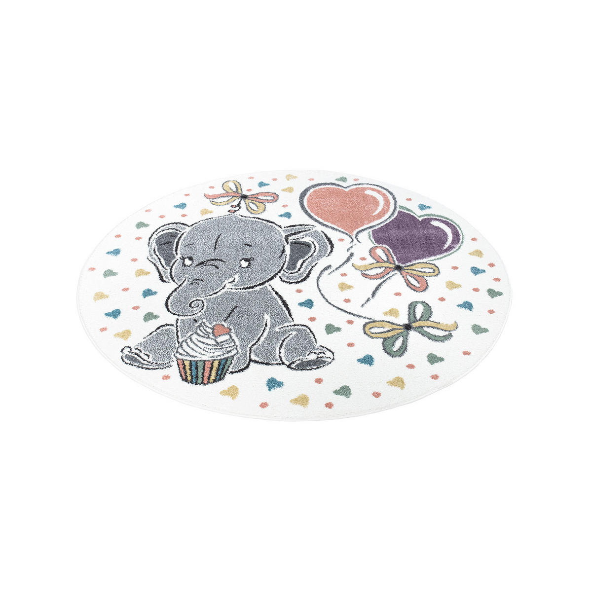 KINDERTEPPICH Anime 896 Creme 120 cm Rund - Multicolor/Creme, Textil (120/120cm) - carpet city