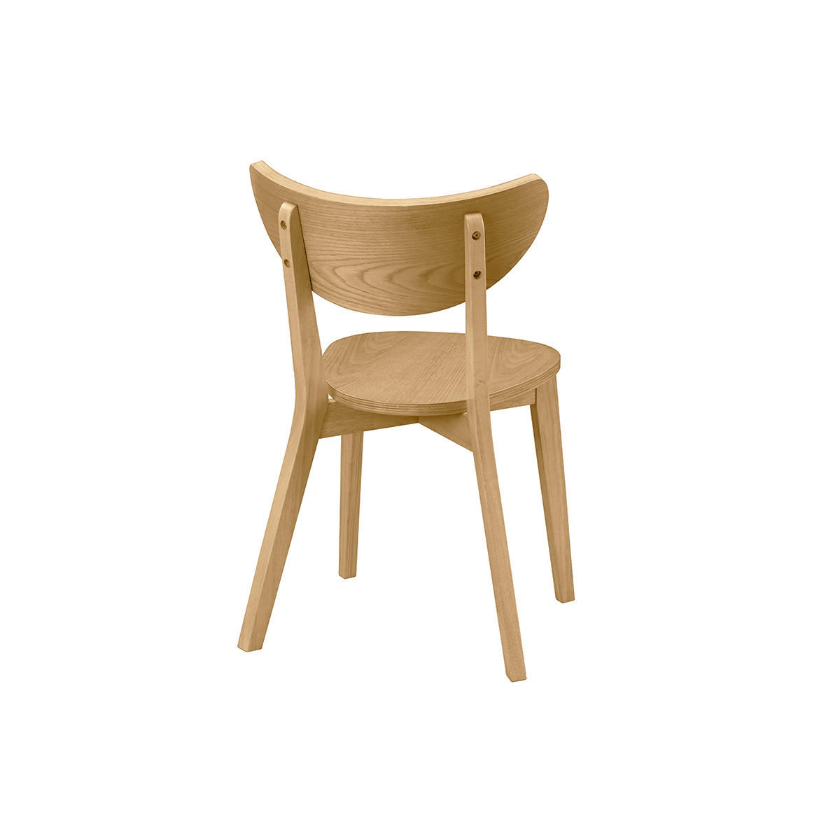 STÜHLE Design Eiche LEENA (2er-Set) - Eiche Bianco, Holz (54.5/80/50cm) - Miliboo