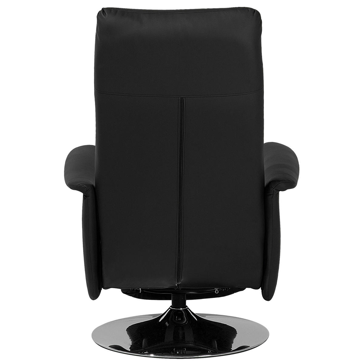 RELAXSESSEL Kunstleder Schwarz elektrisch verstellbar Prime - Schwarz, Textil/Metall (82/113/80cm) - Beliani