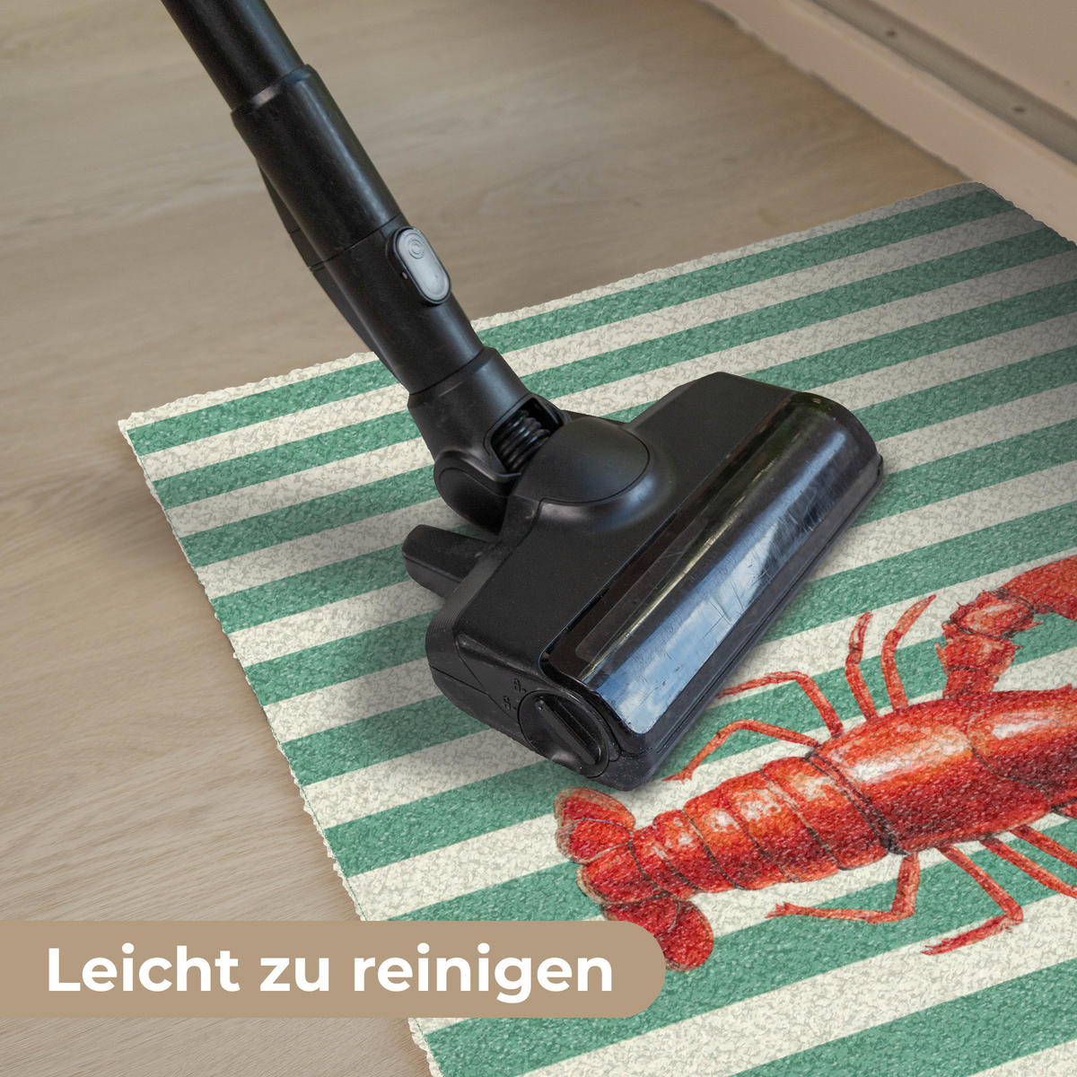 FUSSMATTE Krebs - Streifen - Realistisch - Sommerlich 90x60 cm - Multicolor, Kunststoff (90/0.4cm) - MuchoWow