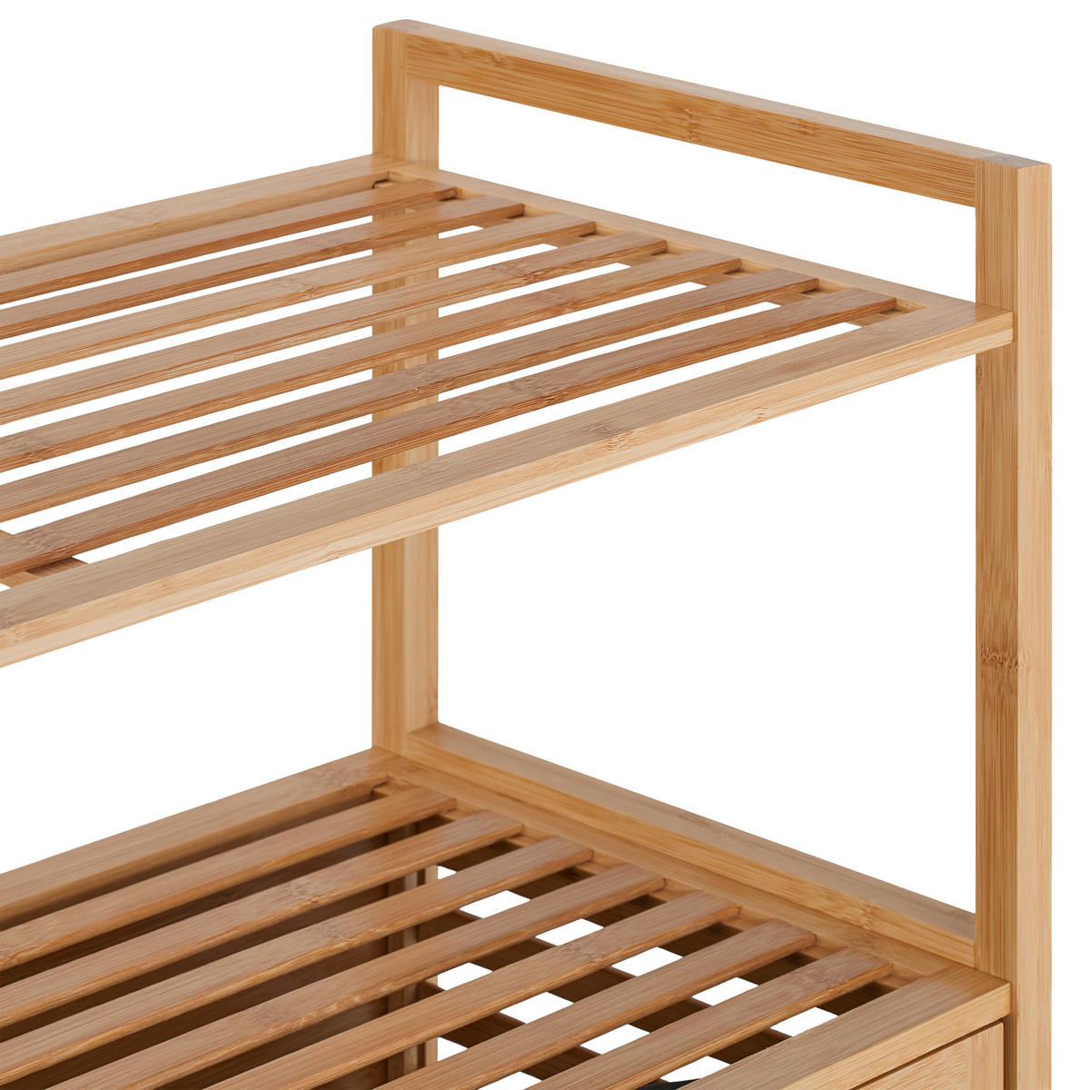 WÄSCHEKORB - Hellbraun, Holz/Textil (88/95/33cm) - Relaxdays