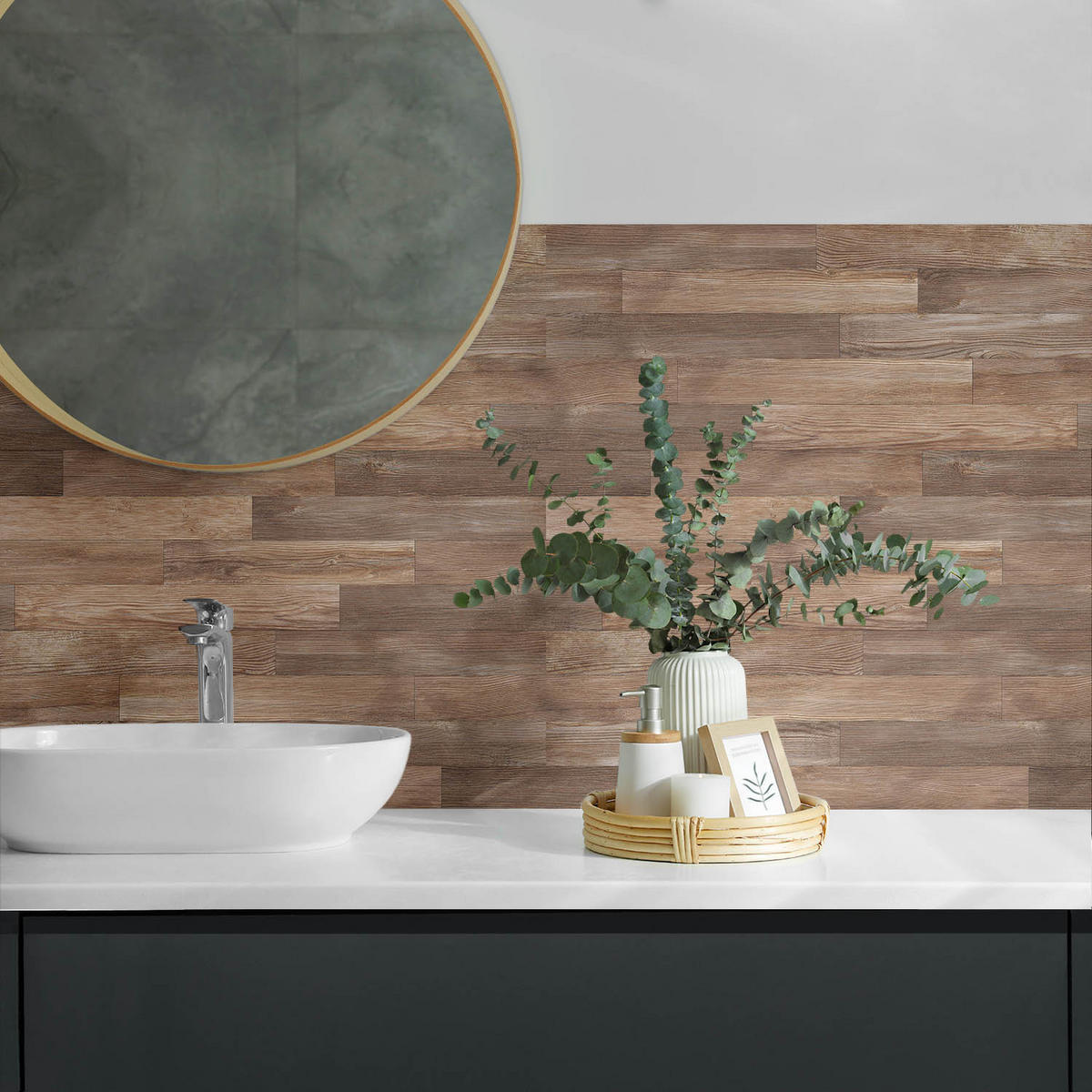 WANDPANEEL 120x60 cm selbstklebend Terano - Nussbaumfarben, Kunststoff (60/1.6/120cm) - Wallfluent