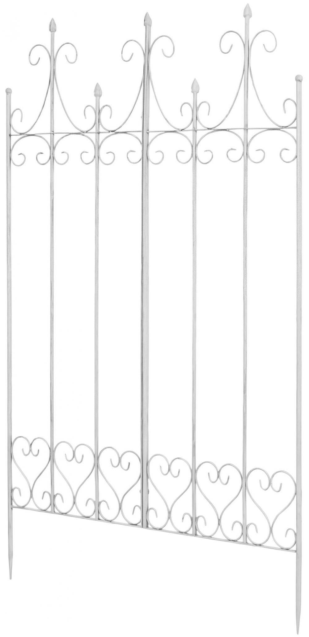 RANKGITTER Metall Antik Weiß - Weiß, Metall (100/150/2cm) - CLP