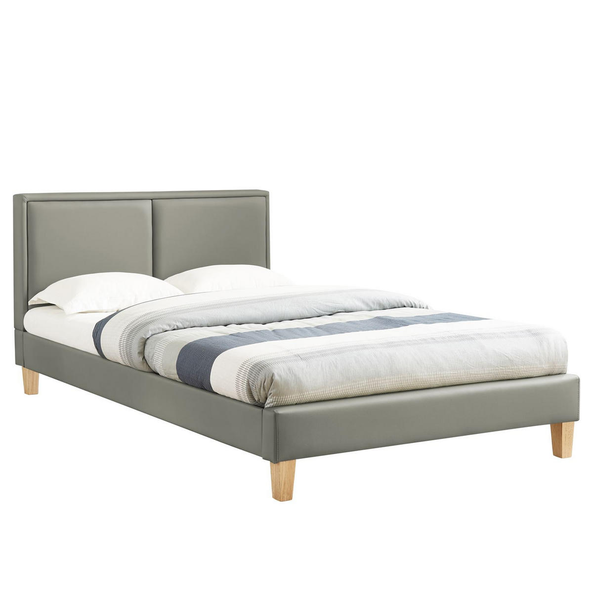 POLSTERBETT CELINE 120X200 CM - Grau, Textil (120/200cm) - CARO-Möbel