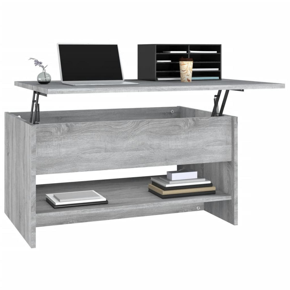 COUCHTISCH Grau Sonoma 80x50x40 cm Holzwerkstoff - Grau, Holzwerkstoff (80/50/40cm) - furnicato
