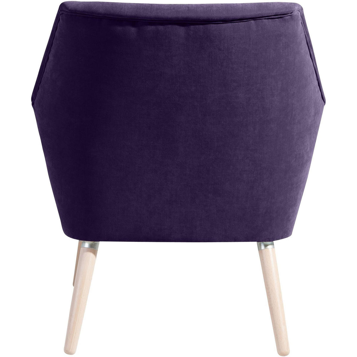 SESSEL Kachka Bezug Veloursstoff Buche natur / violett - Lila, Kunststoff (71/81/67cm) - 58aufmkessel