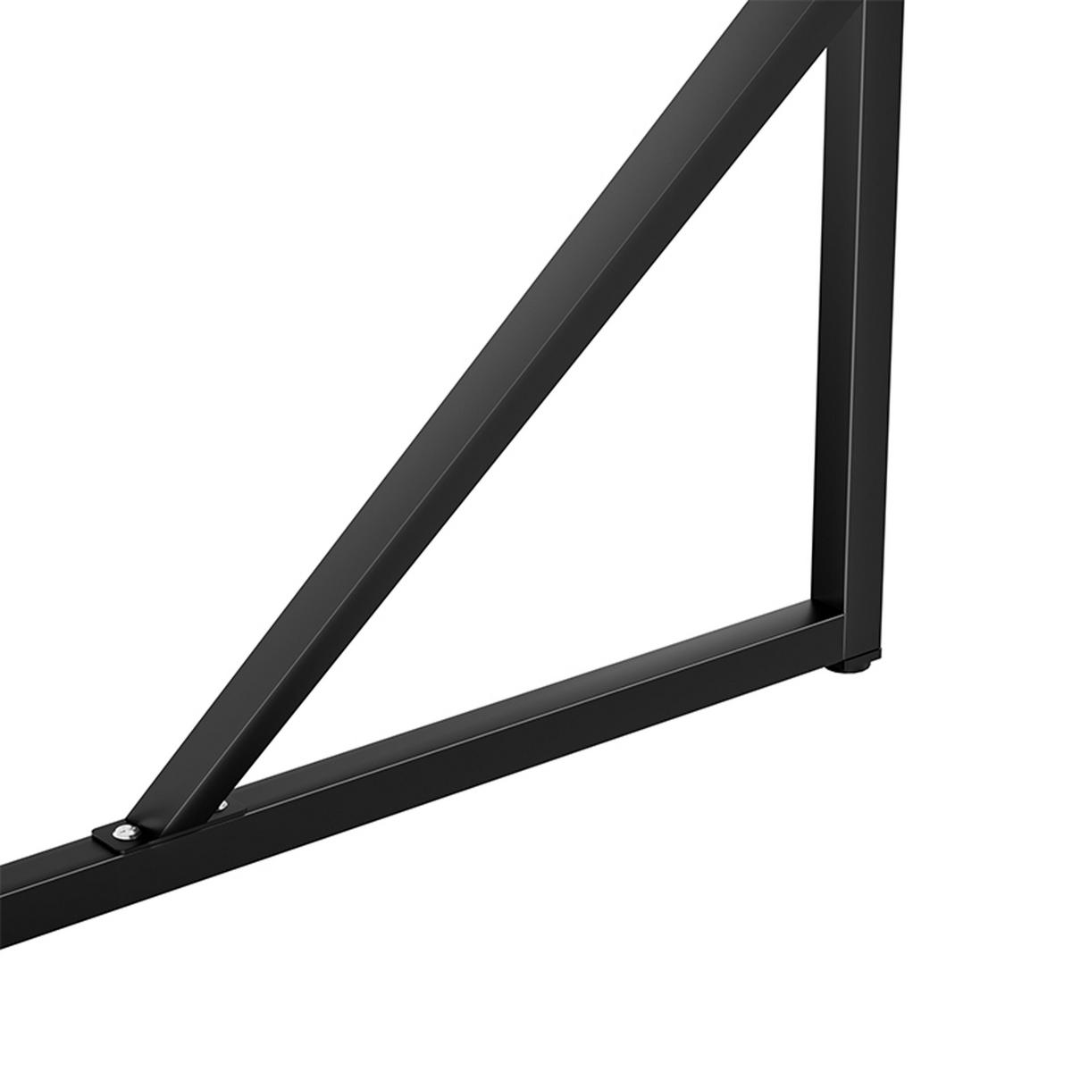 ESSTISCH, Schwarz - Schwarz, Metall (120/80/78cm) - Oviala