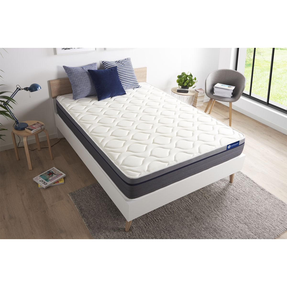 MATRATZE Actilatex zen Latex und Memory-Schaum 70 x 220 cm h1 - Weiß, Textil (70/220cm) - ACTISOM