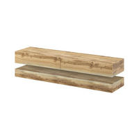 LOWBOARD Fly Eiche Wotan 140 / 34 / 25cm - Eichefarben, Holz/Holzwerkstoff (140/25/34cm) - Feldmann-Wohnen
