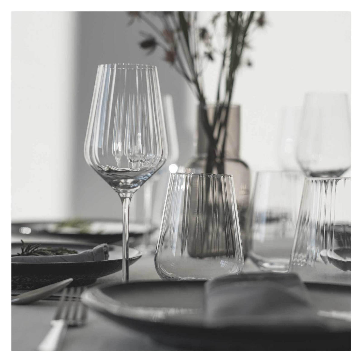 ROTWEIN- UND WASSERGLÄSER Sternschliff transparent 12er Set - Transparent, Glas - Ritzenhoff
