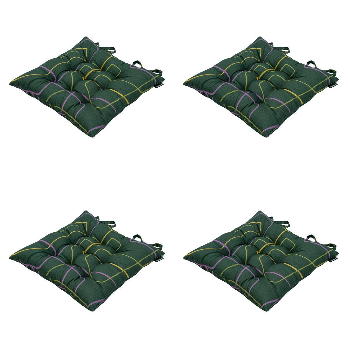 SITZKISSEN Joah 46/46 cm 4er-Set - Grün, Textil (46/8/46cm) - Madison