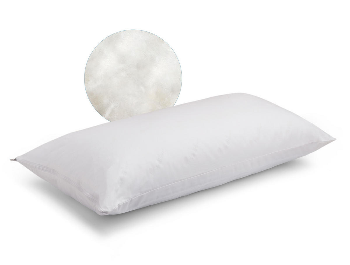 WASSERKISSEN aus Daune 40x80 cm - Weiß, Textil (40/80cm) - Mediflow